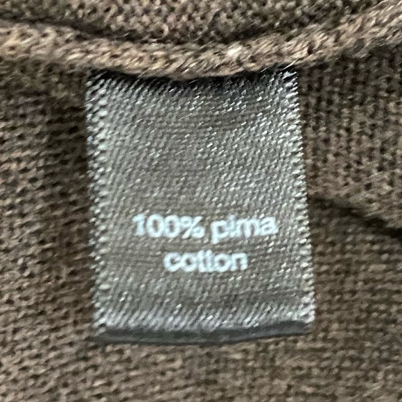 Peruvian Connection 100% pima cotton brown turtleneck body con dress size small - Picture 8 of 9